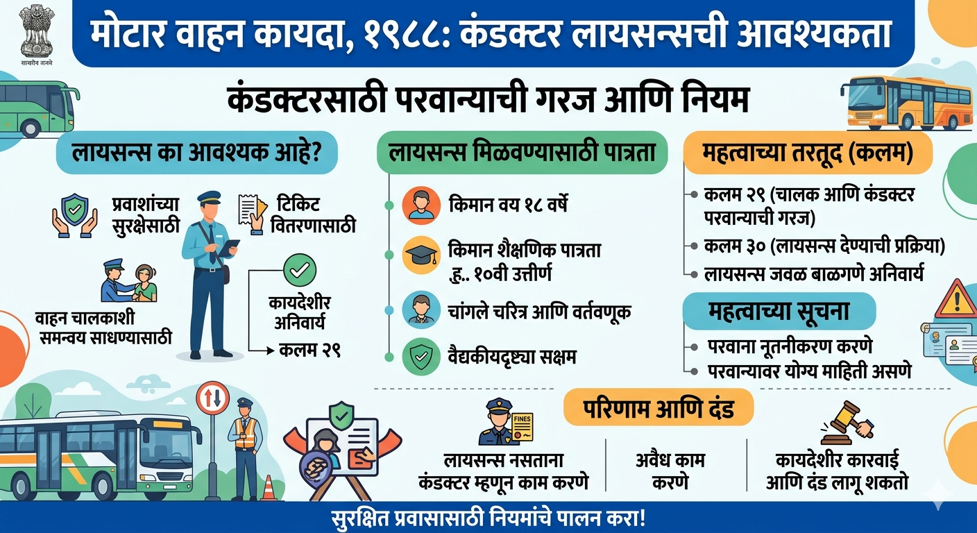 MVA-1988 Section-29 कंडक्टर लायसन्सची आवश्यकता
